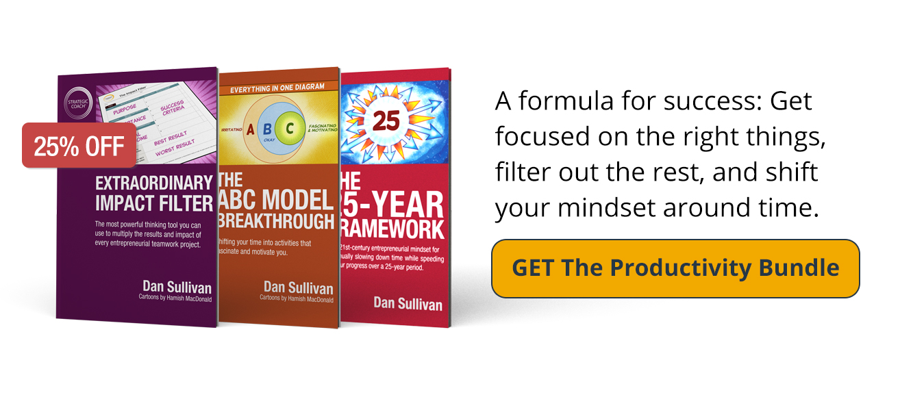 A formula for success: Get focused on the right things, filter out the rest, and shift your mindset around time. Get The Productivity Bundle.